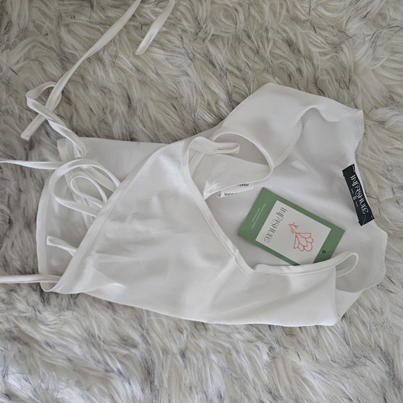 Satin Wrap Top - Picture 5 of 6